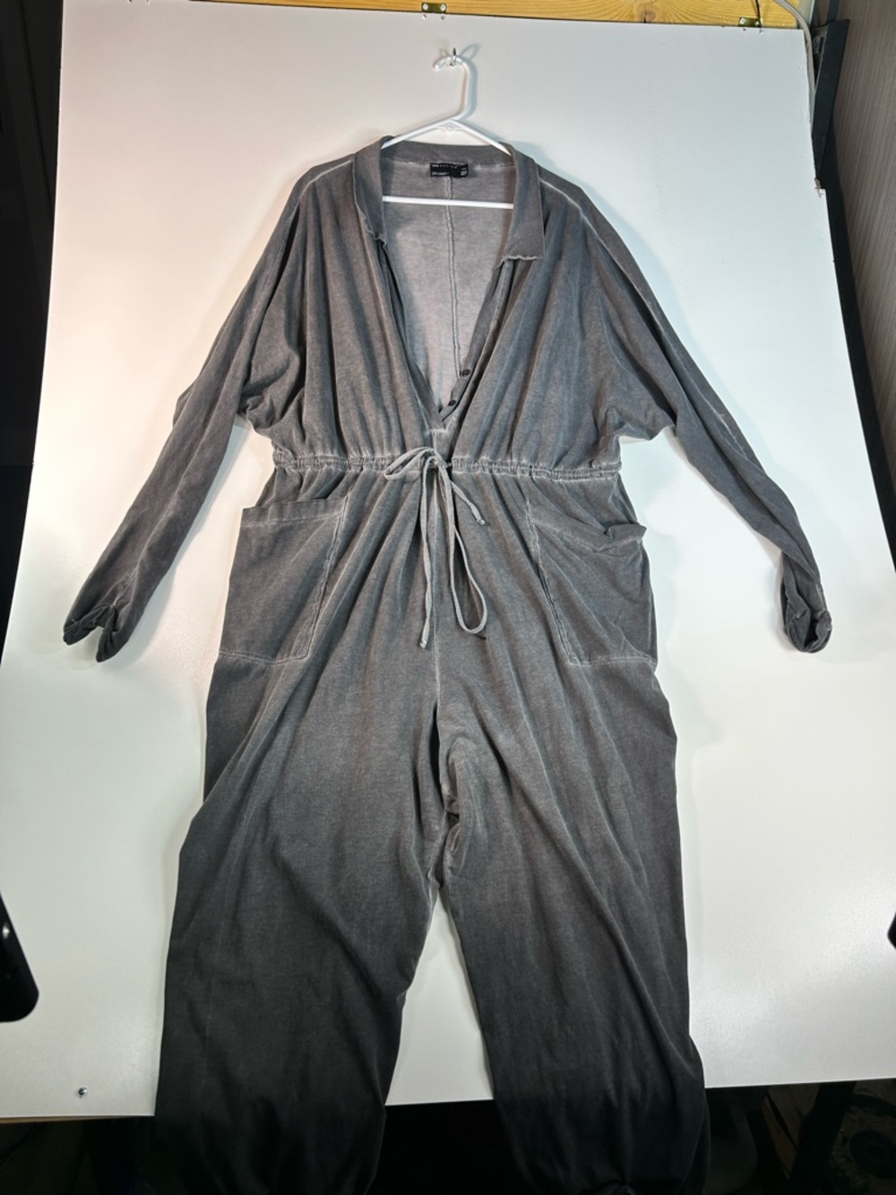 ASOS Gray Drawstring Jumpsuit